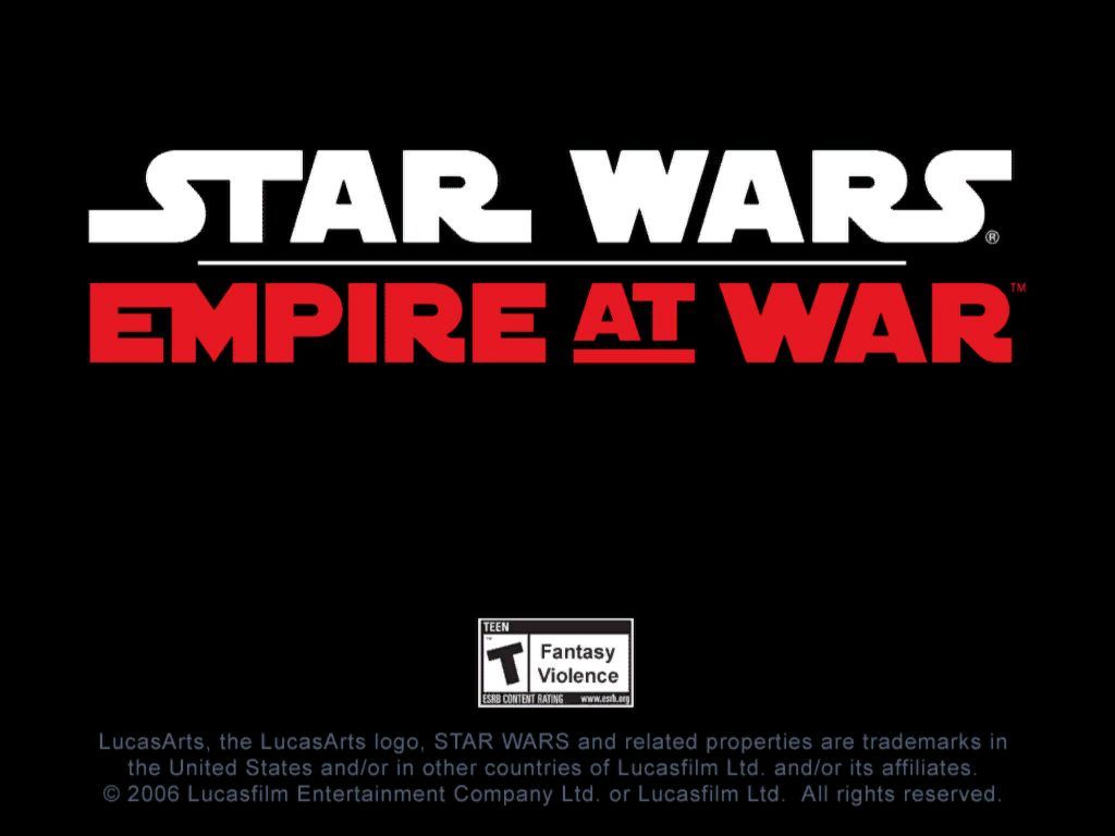 Star Wars: Empire at War (Windows) screenshot: Splash Screen