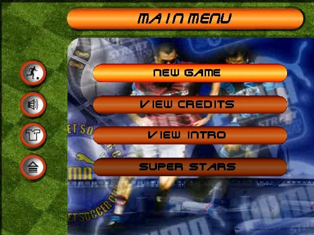 Puma Street Soccer (PlayStation) screenshot: Main menu