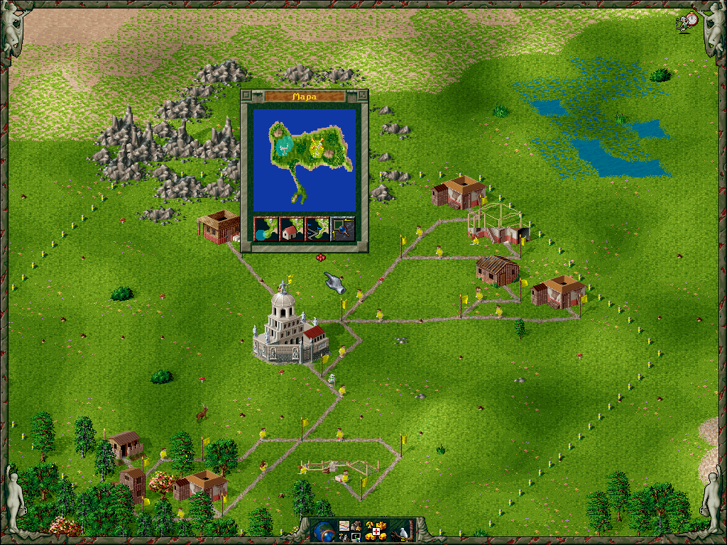 The Settlers II: Gold Edition (DOS) screenshot: Enemy's state