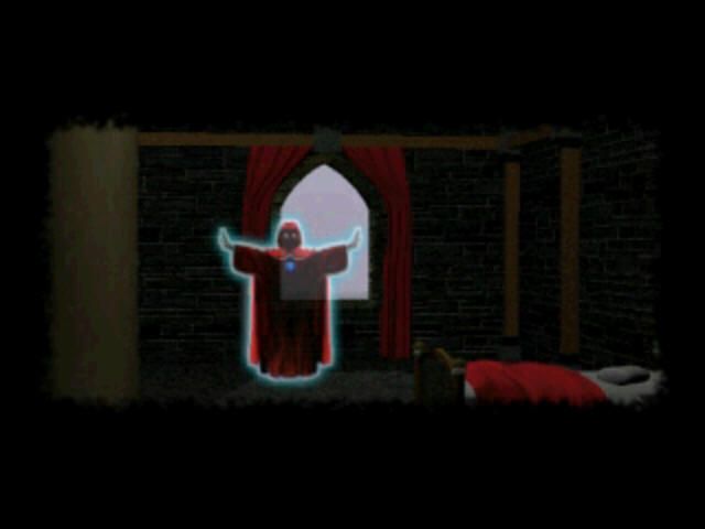 Ultima Underworld: The Stygian Abyss (PlayStation) screenshot: Introduction: a mysterious stranger kidnap the princess.