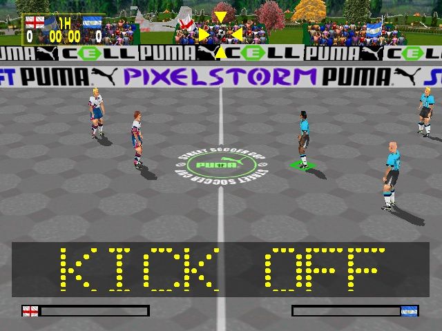 Puma Street Soccer (PlayStation) screenshot: A bit like basketball