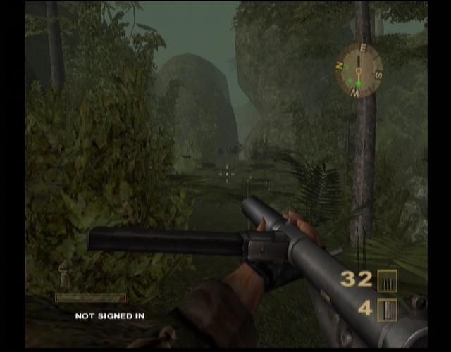 Vietcong: Purple Haze (Xbox) screenshot: The jungle has some difficult terrain you will have to cross.