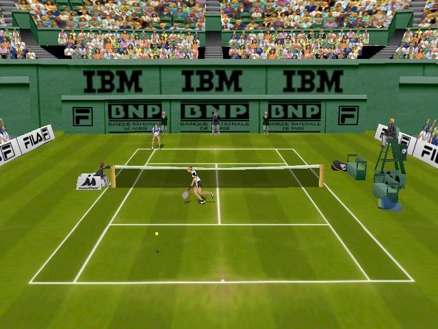 The French Open 1998 (Windows) screenshot: A forhand shot that solved it all