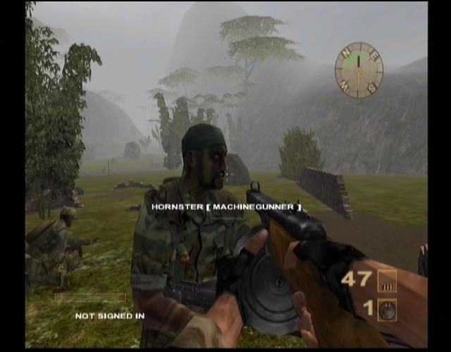 Vietcong: Purple Haze (Xbox) screenshot: This is the guy you need when you want the V.C mowed down in a hurry.