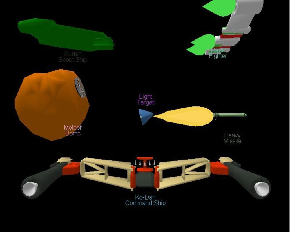 The Last Starfighter (Windows) screenshot: Enemies shown during attract mode.