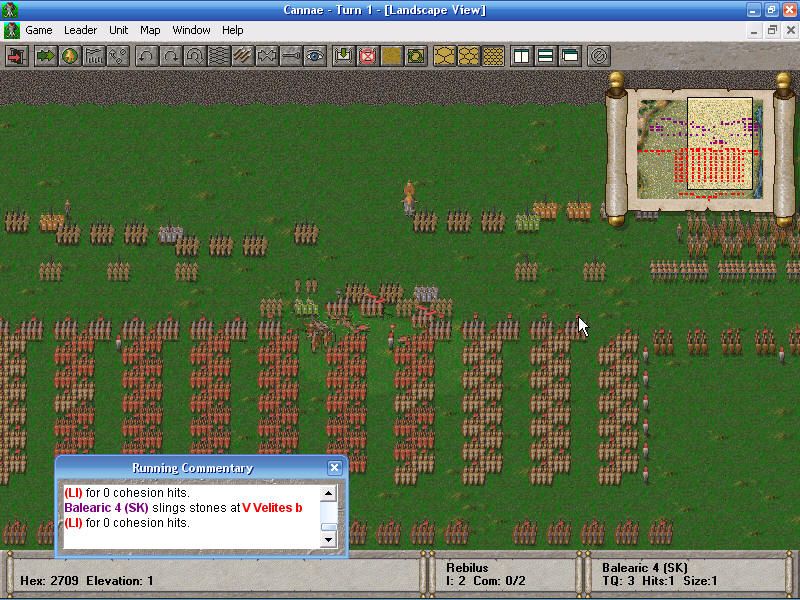 The Great Battles of Hannibal (Windows) screenshot: Panoramic view