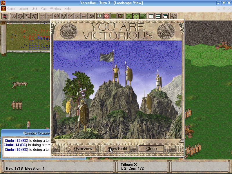 The Great Battles of Caesar (Windows) screenshot: Winning screen