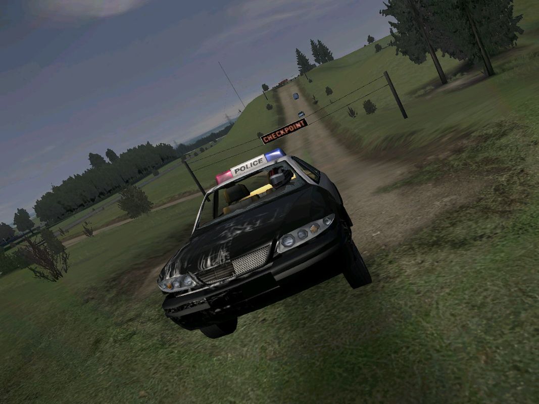 Crashday (Windows) screenshot: Pass all the checkpoints on the track and be the first to finish the race.