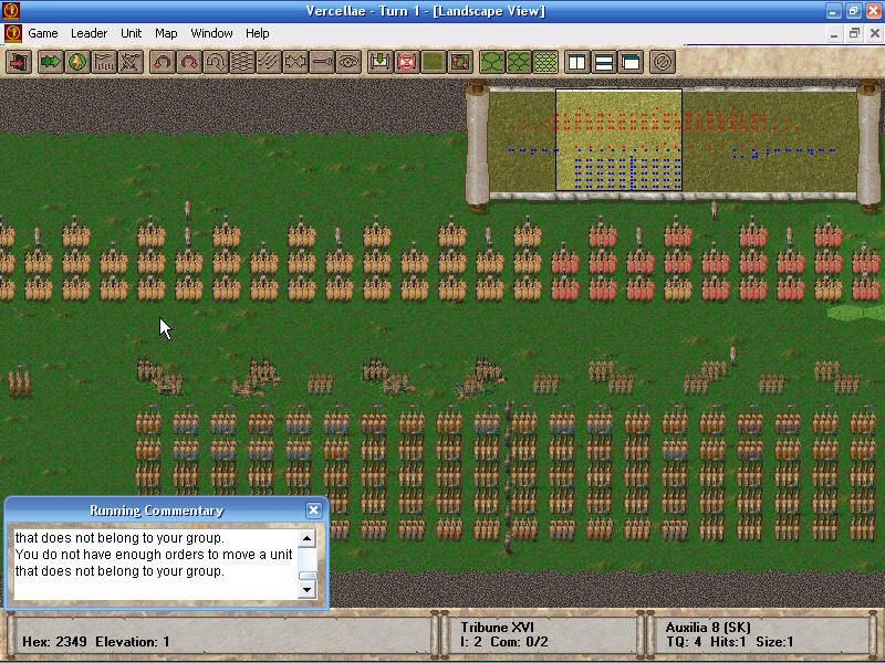 The Great Battles of Caesar (Windows) screenshot: Wide view