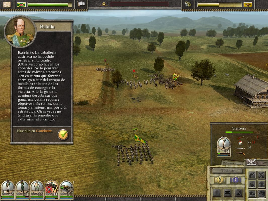 Imperial Glory (Windows) screenshot: I'm winning the battle!