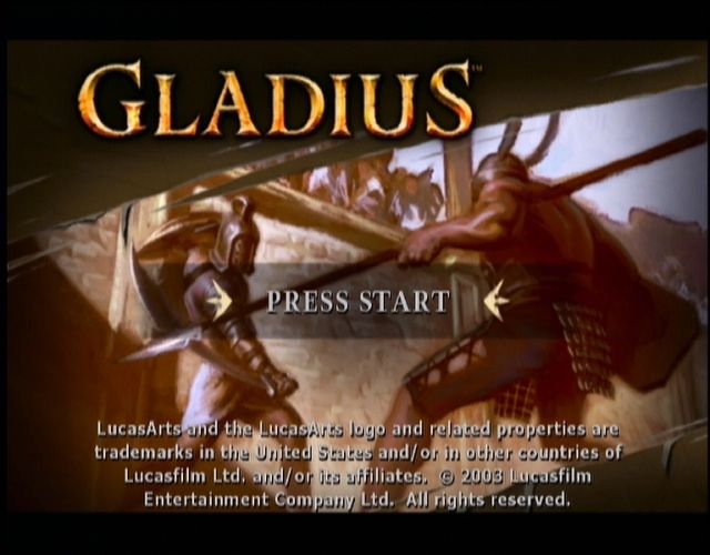 Gladius (Xbox) screenshot: The Title screen is were you start