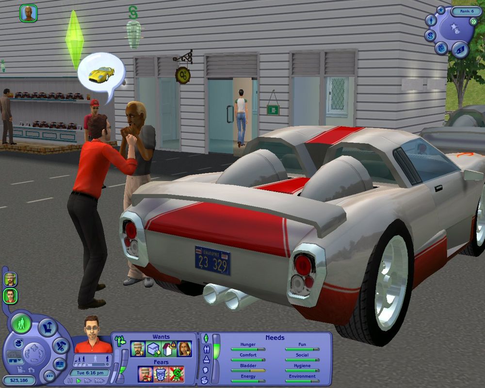 The Sims 2: Open for Business (Windows) screenshot: Use your dazzling sales techniques to wow your customers into parting with their hard earned cash.