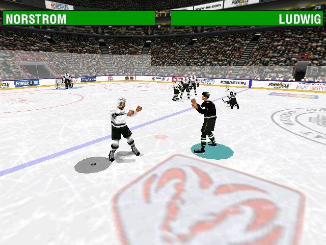 NHL 98 (Windows) screenshot: It's a fight!