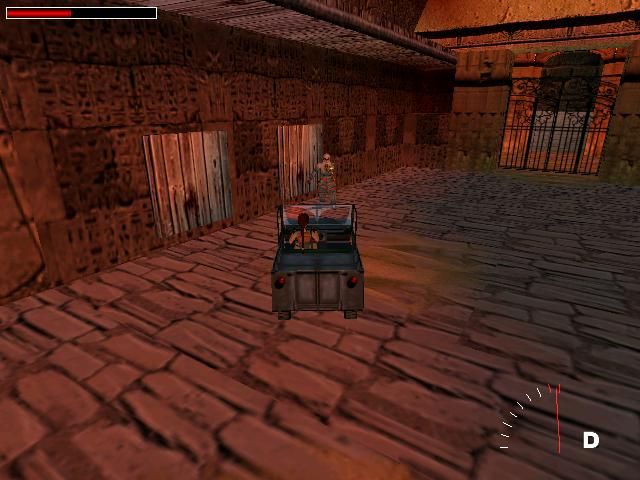 Tomb Raider: The Last Revelation (Windows) screenshot: Lara's hit & run
