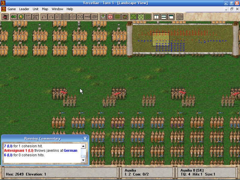 The Great Battles of Caesar (Windows) screenshot: Initial skirmishes