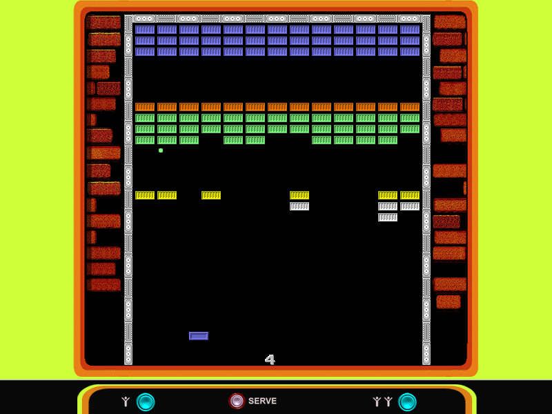 Atari Arcade Hits: Volume 1 (Windows) screenshot: Super Breakout (enhanced)