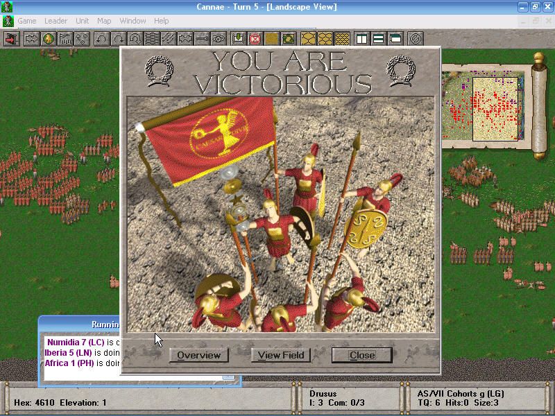 The Great Battles of Hannibal (Windows) screenshot: Roman victory
