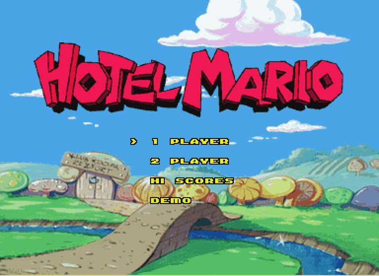 Hotel Mario (CD-i) screenshot: Main menu