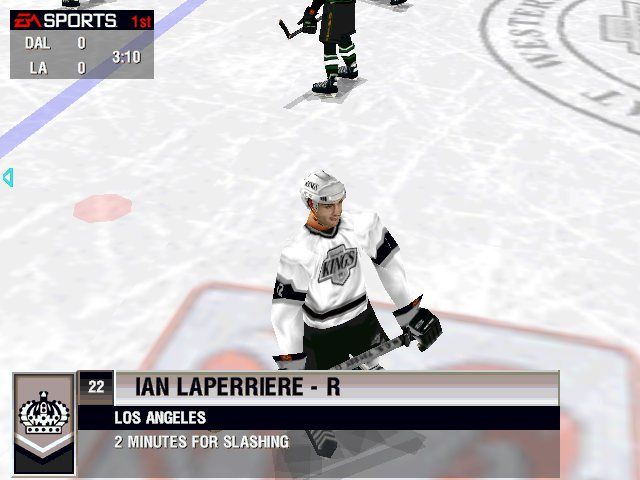 NHL 98 (Windows) screenshot: A penalty