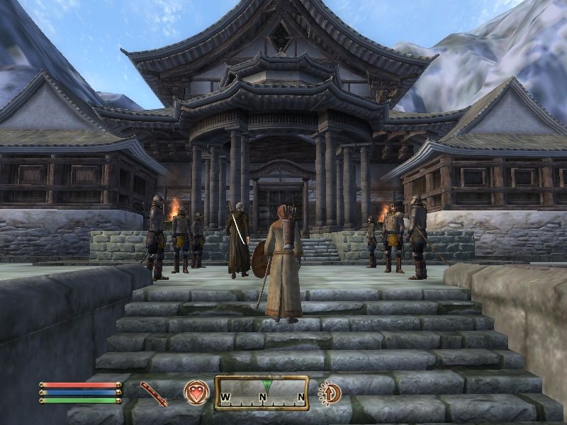 The Elder Scrolls IV: Oblivion (Windows) screenshot: Approaching a fort