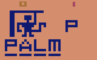 Hangman (Atari 2600) screenshot: I lost, so the computer shows what the word was