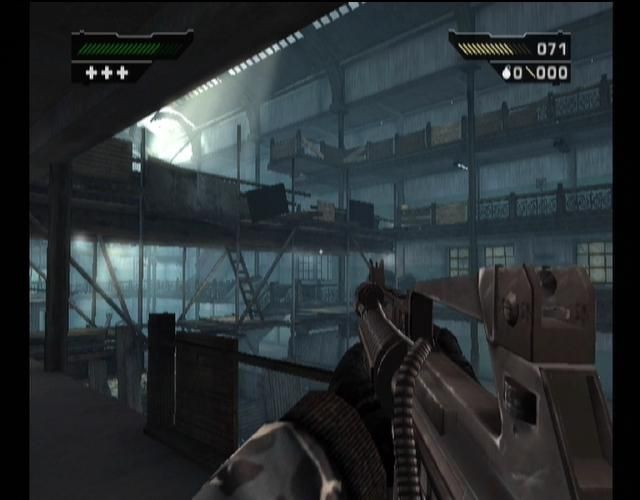 Black (Xbox) screenshot: The old asylum has many hidden spots.