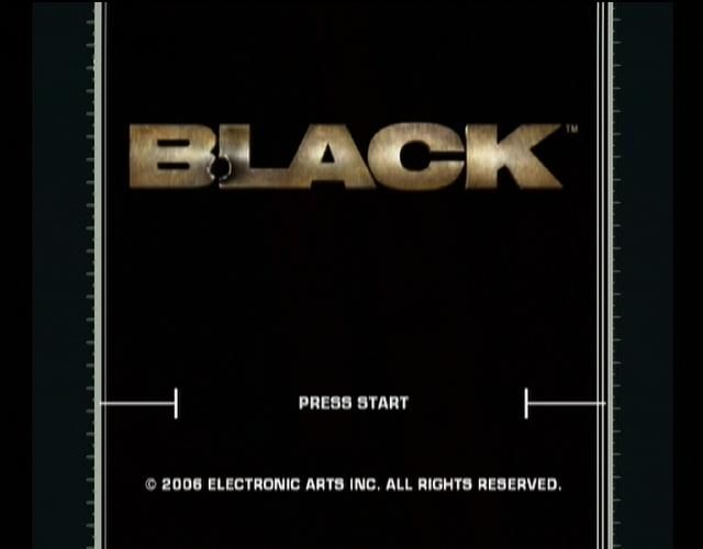 Black (Xbox) screenshot: The start screen