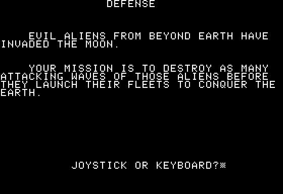 Defense (1982) - MobyGames