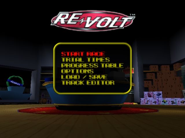 Re-Volt (Nintendo 64) screenshot: Title screen / Main menu.