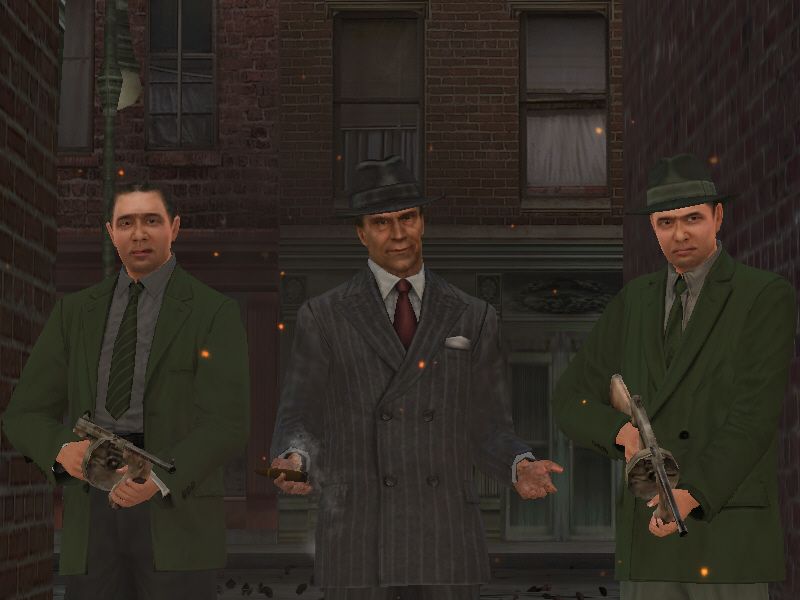 The Godfather: The Game (Windows) screenshot: A fist fight turns into a gun fight.