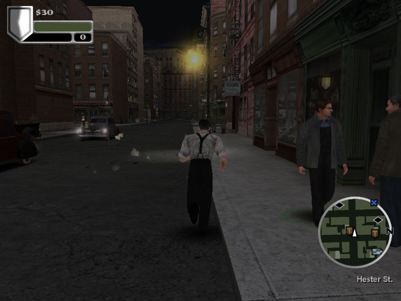 The Godfather: The Game (Windows) screenshot: Running down the road.