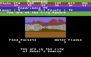 Alternate Reality: The City (Commodore 64) screenshot: Exploring the city