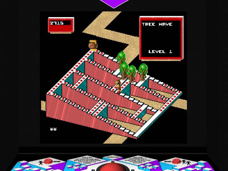 Atari Arcade Hits: Volume 2 (Windows) screenshot: Crystal Castles enhanced