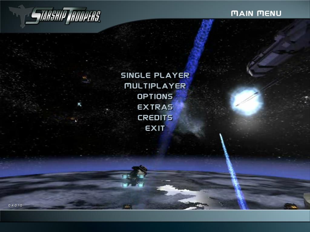 Starship Troopers (Windows) screenshot: Main menu