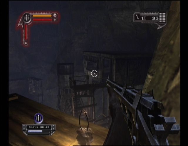 Darkwatch (Xbox) screenshot: This mine is a vicious place.