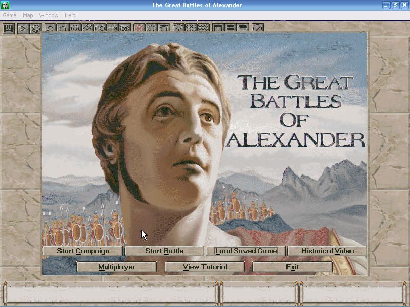 The Great Battles of Alexander (Windows) screenshot: Title screen
