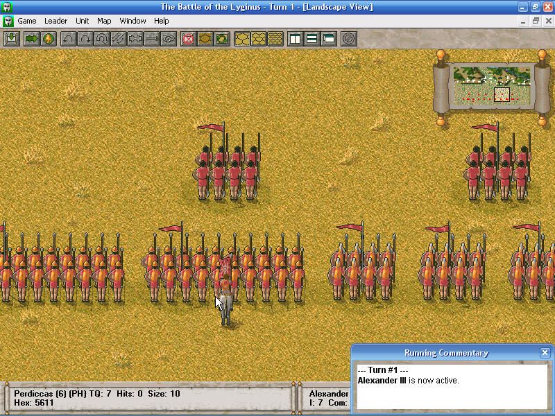 The Great Battles of Alexander (Windows) screenshot: Battle start