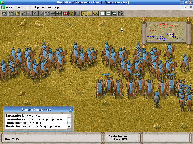 The Great Battles of Alexander (Windows) screenshot: Mass move