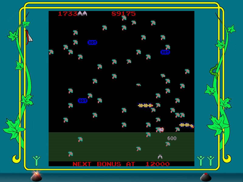 Atari Arcade Hits: Volume 2 (Windows) screenshot: Millipede