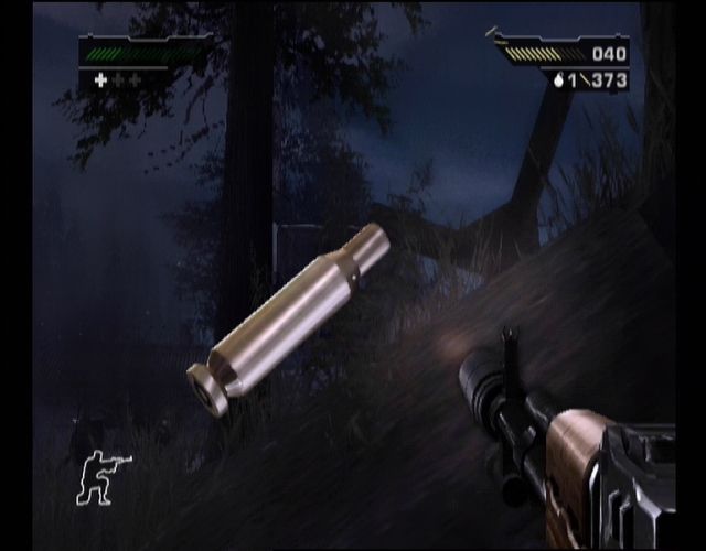 Black (Xbox) screenshot: The bullets really do fly in Black!