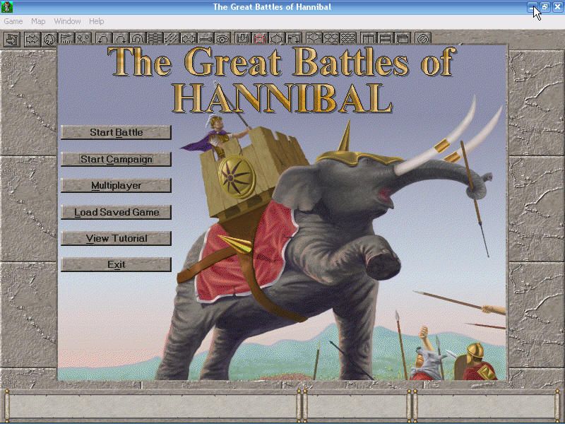 The Great Battles of Hannibal (Windows) screenshot: Main menu
