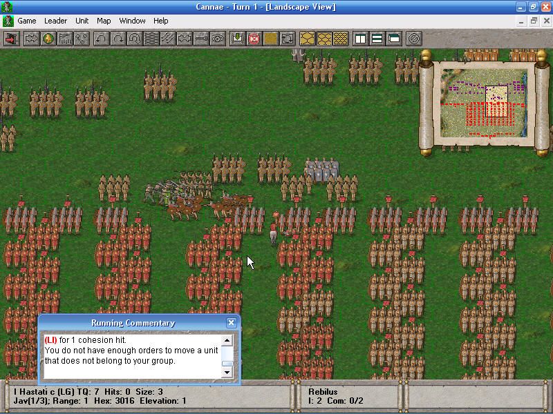 The Great Battles of Hannibal (Windows) screenshot: Initial skirmishes