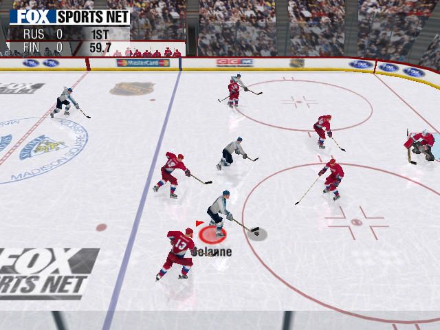 NHL Championship 2000 (Windows) screenshot: Broadcast camera