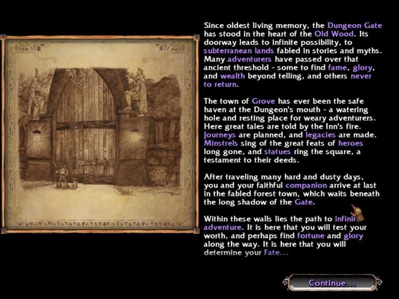Fate (Windows) screenshot: Intro - the story begins.