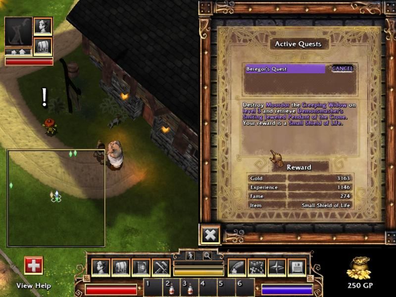 Fate (Windows) screenshot: Receive sub-quests for fame and fortune.