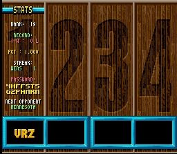 NBA Jam (SNES) screenshot: The initials you use are your "saved game" of stats and information