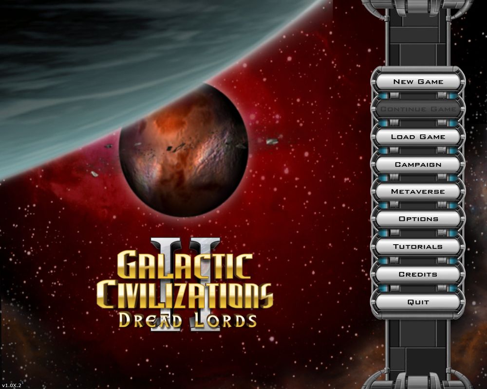 Galactic Civilizations II: Dread Lords (Windows) screenshot: Title menu