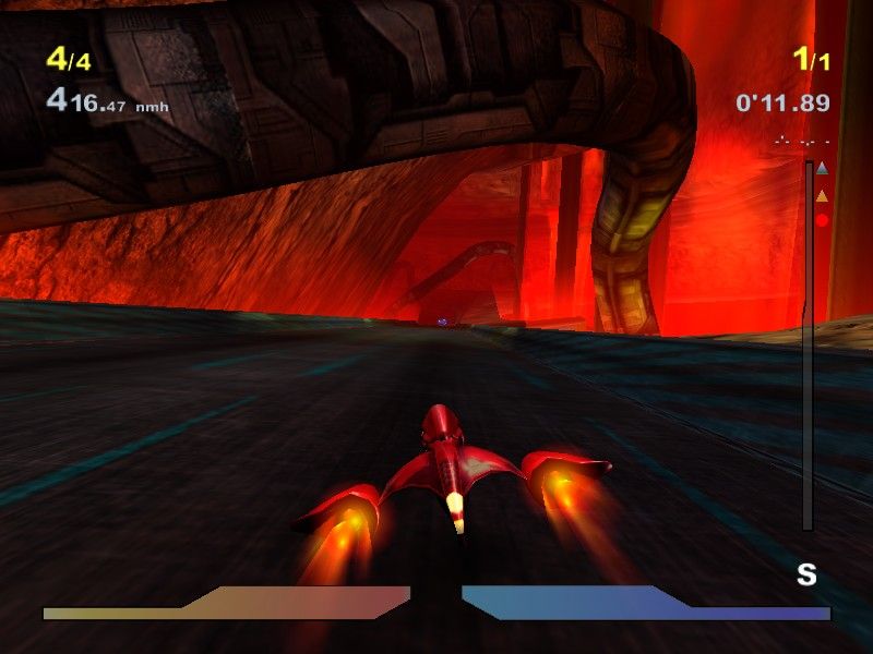 MegaRace: MR3 (Windows) screenshot: The red glow looks nice.
