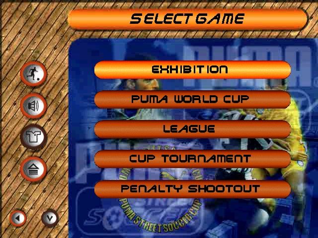 Puma Street Soccer (PlayStation) screenshot: Game modes