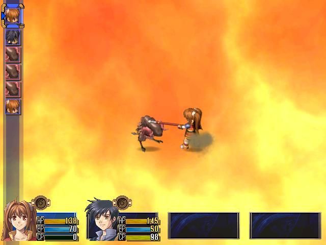 The Legend of Heroes: Trails in the Sky (Windows) screenshot: This is a "craft attack", pretty much the same as limit breaks in Final Fantasy games